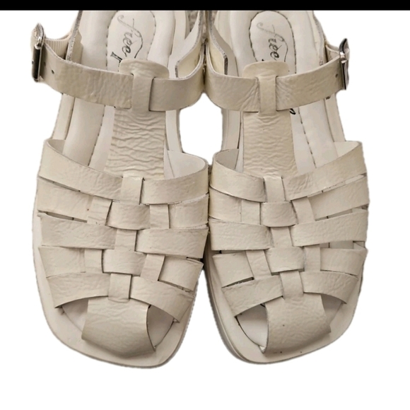 Free People Womens White Finn Fisherman Platform Sandal 37 - Picture 11 of 14